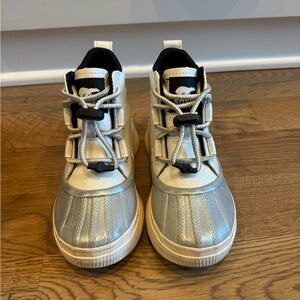 Sorel Kids Metallic Silver Boots